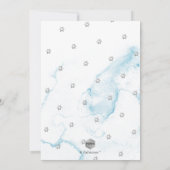 PixDezines ティールブルーの水彩画風バツミツヴァー 招待状 (裏面)