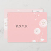 PixDezines デザインのタンポポ, DIY 背景色 インビテーションポストカード (正面/裏面)