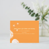 PixDezines デザインのタンポポ, DIY 背景色 招待状 (スタンド正面)