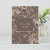 PixDezines トイレ ローズ ゴールド/DIY 背景 招待状 (スタンド正面)