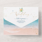 PixDezines トロピカルパラダイスビーチイベントオールイン オールインワン招待状 (裏面)