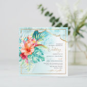 PixDezines トロピカルパラダイスビーチウェーブ 招待状 (スタンド正面)