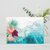 PixDezines トロピカルパラダイスビーチ セーブデート 招待状 (スタンド正面)