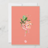 PixDezines トロピカル ピンク フラミンゴ DIY カラー 招待状 (裏面)