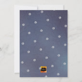 PixDezines ネイビーブルー+プラチナ タリット バー ミツバ 招待状 (裏面)