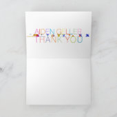 PixDezines ネオン タイポグラフィー バー ミツバ 御礼 カード (内部)