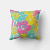 PixDezines ハイビスカス/ジャングル/DIY 背景 クッション (裏面)