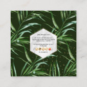 PixDezines ハイビスカス トロピカルジャングル スクエア名刺 (裏面)