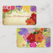 PixDezines ハイビスカス プレイースカード（名刺） プレイスカード (正面/裏面)