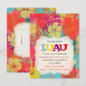 PixDezines ハイビスカス/卒業式/ルアウ/DIYイベント インビテーションポストカード (正面/裏面)