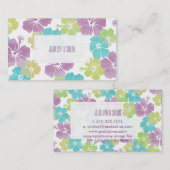 PixDezines ハイビスカス/DIY 背景色 名刺 (正面/裏面)