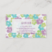 PixDezines ハイビスカス/DIY 背景色 名刺 (裏面)