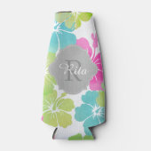 PixDezines ハイビスカス/DIY 背景 ボトルクーラー (正面)