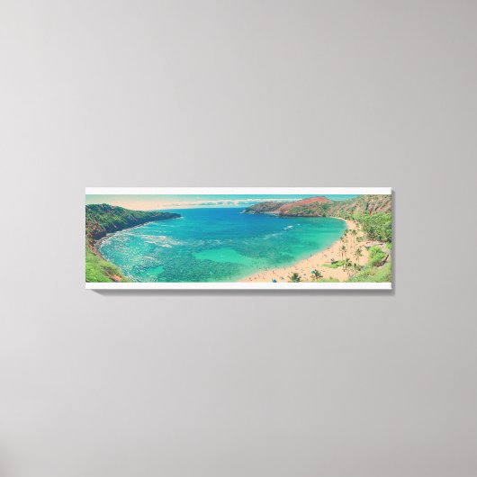 PixDezines ハナウマ湾 76x18cm キャンバスプリント (正面)
