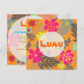 PixDezines ハワイアンジャングル/DIY 背景色 招待状 (正面/裏面)