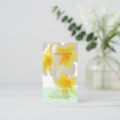 PixDezines ハワイ プルメリア / DIY フォント+カラー 名刺 (スタンド正面)