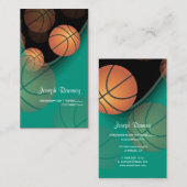 PixDezines バスケットボール コーチ/DIY 背景色 名刺 (正面/裏面)