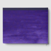 PixDezines バット・ミツバの祝賀会、パープル・ローズの水彩画 ゲストブック (裏面)