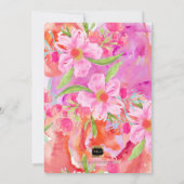 PixDezines ✡バルミツワー/フローラWatercolor 招待状 (裏面)