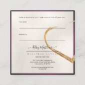 PixDezines バーガンディ ゴールド シェア ザ ラブ スクエア名刺 (裏面)