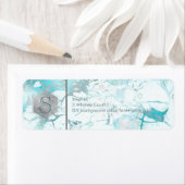 PixDezines バー ミツバのハニカム+ブルー マーブル ラベル (インサイチュ)