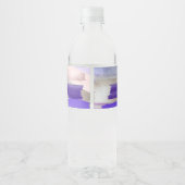 PixDezines バー ミツバの紫の水彩色見本 ペットボトルラベル (裏面)