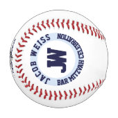 PixDezines バー ミツバ祭り 野球 / DIY フォント+カラー 野球ボール (正面左)