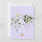 PixDezines パープルガム ユーカリ ブライダルシャワー 招待状 (裏面)