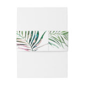 PixDezines パーム フロンド ミスター + ミセス 招待状ベリーバンド (裏面例)