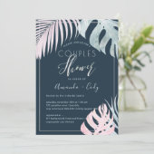 PixDezines パーム+プラチナ カップルシャワー 招待状 (スタンド正面)