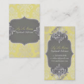 PixDezines ビクトリアン Damask/DIYカラー 名刺 (正面/裏面)