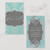 PixDezines ビクトリアン Damask/DIYカラー 名刺 (正面/裏面)