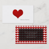 PixDezines ビッグレッドハート/DIY 背景 名刺 (正面/裏面)