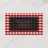 PixDezines ビッグレッドハート/DIY 背景 名刺 (裏面)