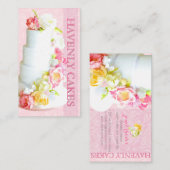 PixDezines ピオニー ウェディングケーキ/DIY 背景 名刺 (正面/裏面)