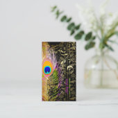 PixDezines ピョウチョウ+フィリグリーの渦巻き 名刺 (スタンド正面)