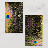 PixDezines ピョウチョウ+フィリグリーの渦巻き 名刺 (正面/裏面)