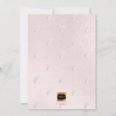 PixDezines ピンクシルバーパーム 洗礼 招待状 (裏面)