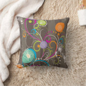 PixDezines ファンキー dandelion/diyストライプ クッション (ブランケット)