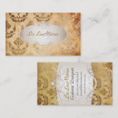 PixDezines フィレンツェ ダマスク/偽のパーチメント 名刺 (正面/裏面)