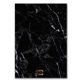 PixDezines フェイクゴールド ブラックマーブル+ホワイト テーブルカード (裏面)