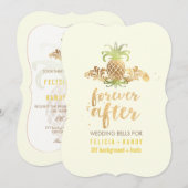 PixDezines フェイクゴールド ロイヤルハワイアンパイナップル 招待状 (正面/裏面)