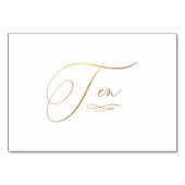 PixDezines フェイクゴールド ロマンチック カリグラフィー テン 10 テーブルナンバー (裏面)
