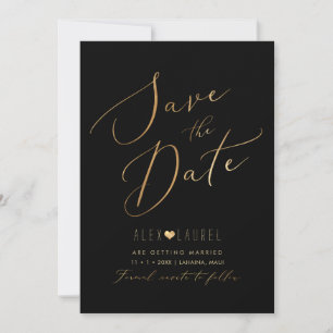 PixDezines フェイクゴールド Save the Date 招待状