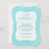 PixDezines フェイクシルバー クラウン/ドーブ/DIY カラー 招待状 (裏面)