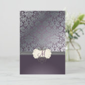 PixDezines フェイクシルバー/DIY 背景/レモン 招待状 (スタンド正面)