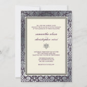 PixDezines フェイクシルバー/DIY 背景/レモン 招待状 (裏面)