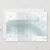 PixDezines フェイクメタリック ダスティーブルー 奉献 招待状 (裏面)