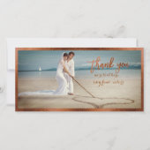 PixDezines フェイク銅フレーム/感謝していユー写真 サンキューカード (正面)