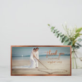 PixDezines フェイク銅フレーム/感謝していユー写真 サンキューカード (スタンド正面)